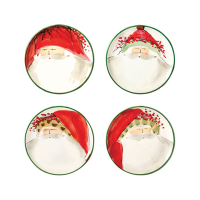 Vietri Old St. Nick Assorted Canape Plates - Set of 4 Dinnerware Vietri 