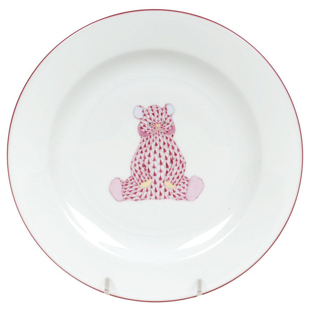 Herend Plate - Bear Figurines Herend Raspberry 