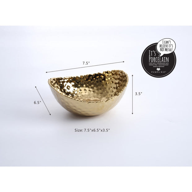Pampa Bay Golden Millennium Medium Oval Bowl Dinnerware Pampa Bay 