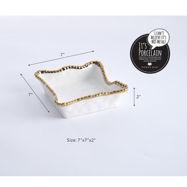 Pampa Bay Golden Salerno Cocktail Napkin Holder Dinnerware Pampa Bay 