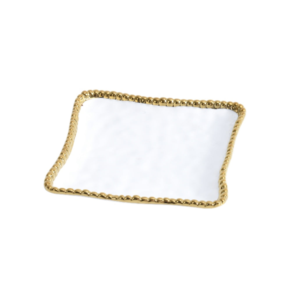 Pampa Bay Golden Salerno Square Appetizer / Dessert Plate Dinnerware Pampa Bay 