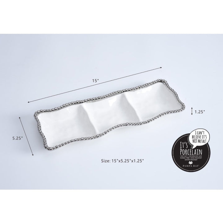 Pampa Bay Salerno 3-Section Serving Piece Dinnerware Pampa Bay 
