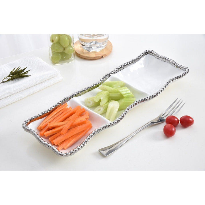 Pampa Bay Salerno 3-Section Serving Piece Dinnerware Pampa Bay 