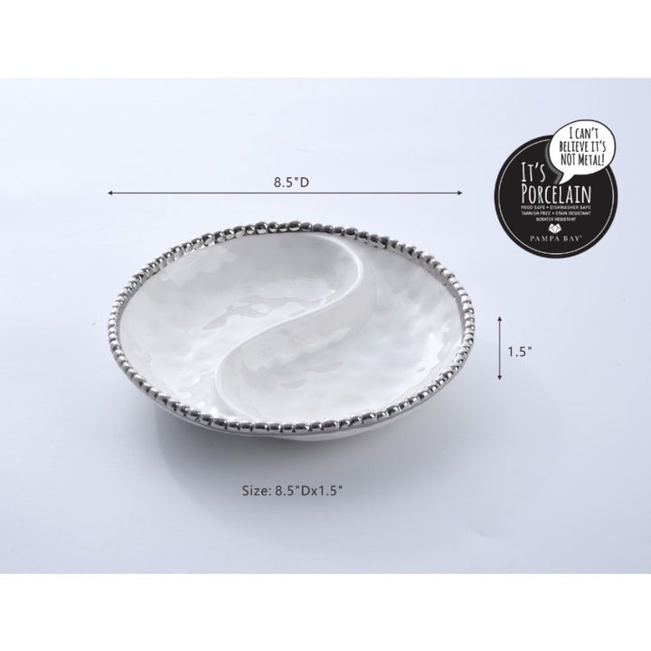 Pampa Bay Salerno Small 2-Section Platter Dinnerware Pampa Bay 