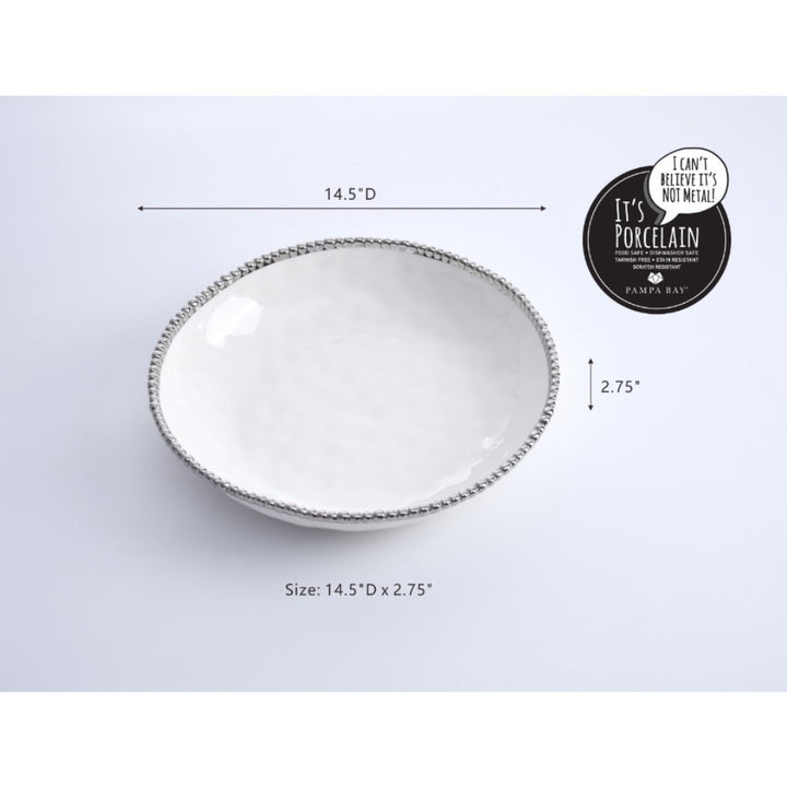 Pampa Bay Salerno Round Shallow Bowl Dinnerware Pampa Bay 
