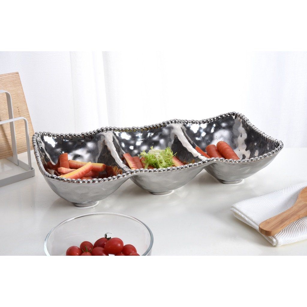 Pampa Bay Verona 3-Section Serving Piece Dinnerware Pampa Bay 