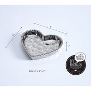 Pampa Bay Love Is In The Air Mini Heart Dish, Silver Dinnerware Pampa Bay 