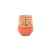 Vietri Regalia Stemless Wine Glass Dinnerware Vietri Orange 