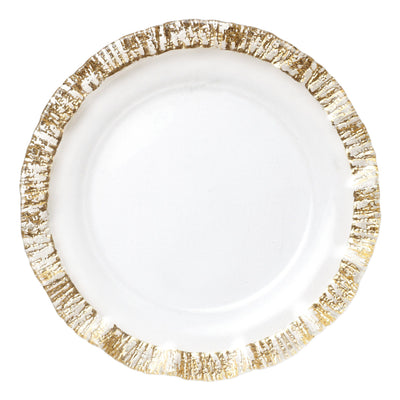 Vietri Rufolo Glass Gold Service Plate/Charger Dinnerware Vietri 