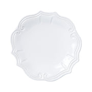 Vietri Incanto Stone White Baroque Dinner Plate Dinnerware Vietri 