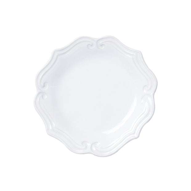 Vietri Incanto Stone White Baroque Salad Plate Dinnerware Vietri 