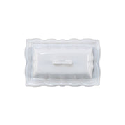 Vietri Incanto Stone White Baroque Butter Dish Dinnerware Vietri 