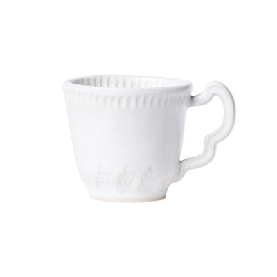 Vietri Incanto Stone White Leaf Mug Dinnerware Vietri 