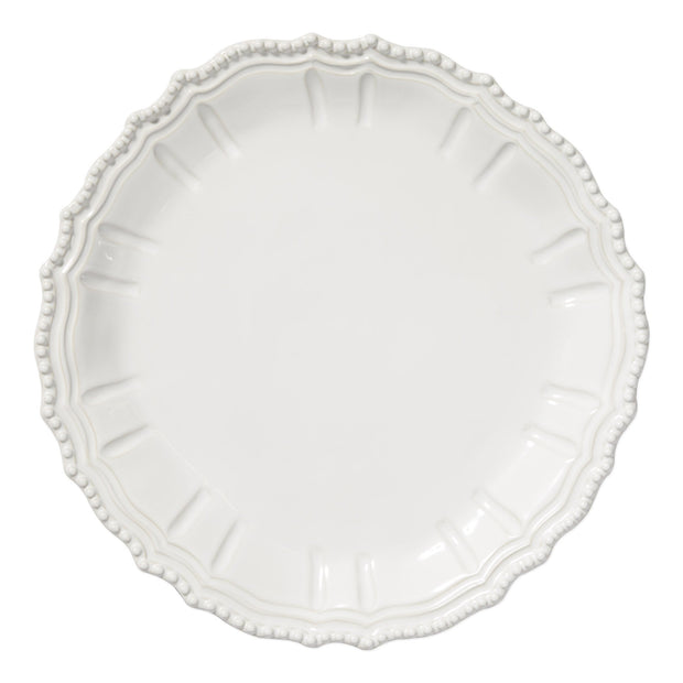 Vietri Incanto Stone White Baroque Round Platter Dinnerware Vietri 