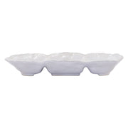 Vietri Incanto Stone White Lace Medium Three-Part Server Dinnerware Vietri 