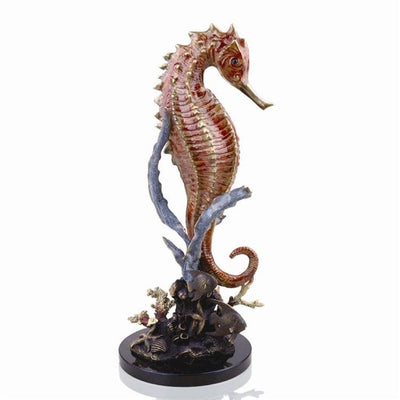 SPI Gallery Large Seahorse With Coral Sculpture Sculptures SPI 