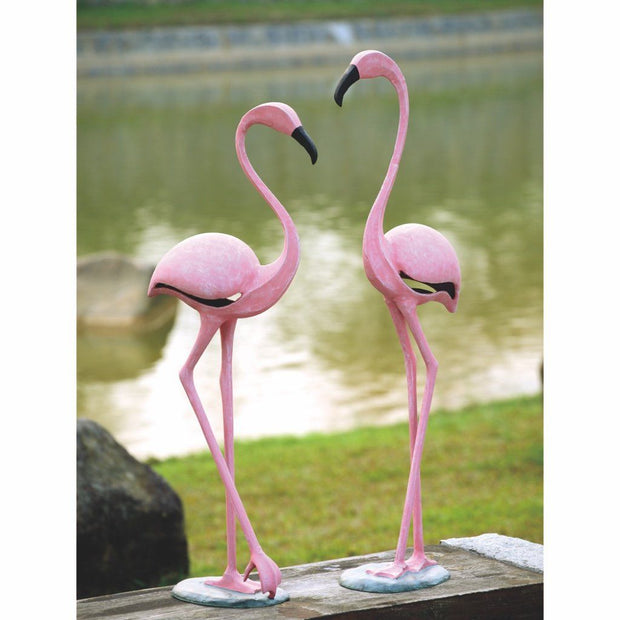 SPI Garden Pink Flamingo Pair Sculptures SPI 