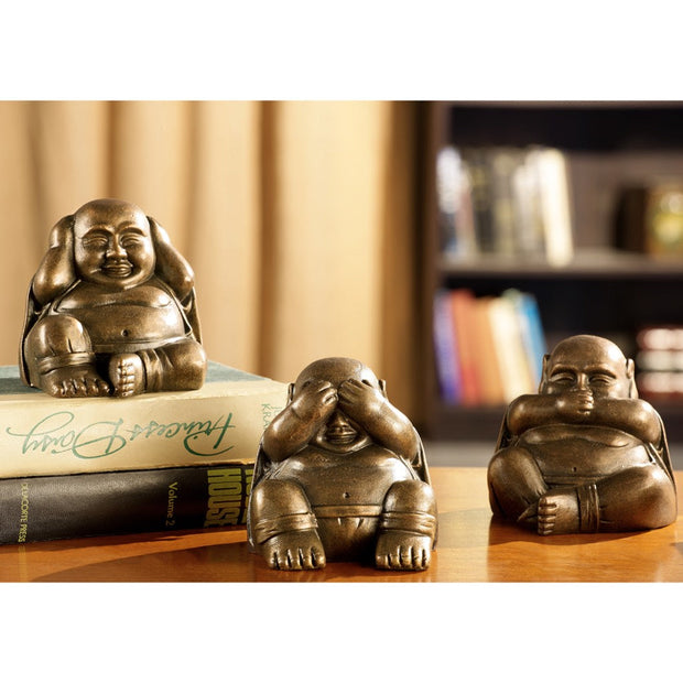 SPI Home Wise Buddha Minimals Set/3 Sculptures SPI 