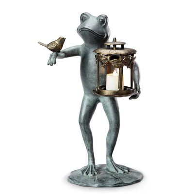 SPI Garden Frog & Bird Lantern Sculptures SPI 