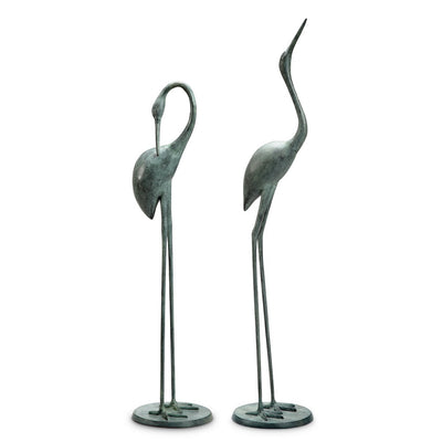 SPI Garden Contemplative Crane Pair Sculptures SPI 