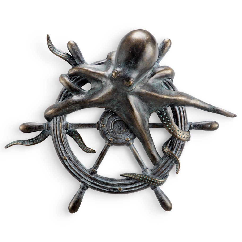 SPI Home Octopus and Ships Wheel Wall Plaque Wall Art SPI 