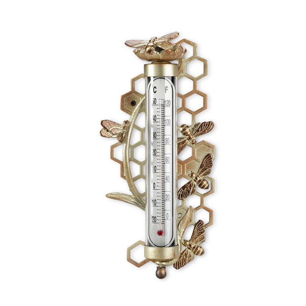 SPI Garden Honeycomb and Bee Wall Mounted Thermometer Bird Feeders SPI 