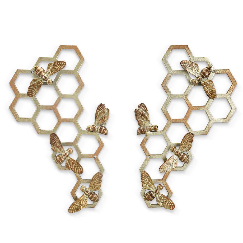 SPI Garden Honeycomb and Bee Wall Plaques Set/2 Bird Feeders SPI 