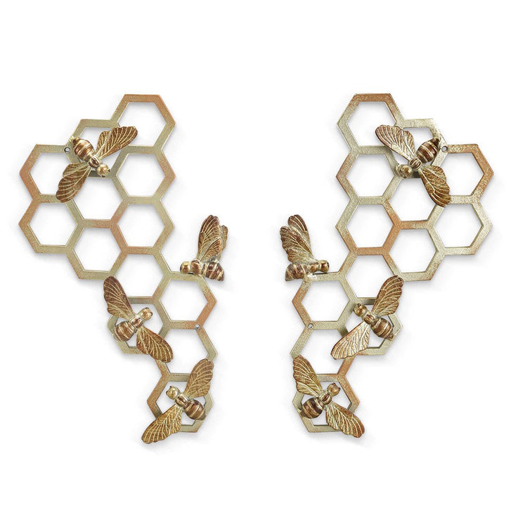 SPI Garden Honeycomb and Bee Wall Plaques Set/2 Bird Feeders SPI 
