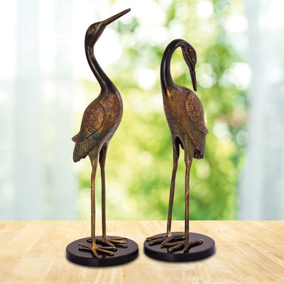 SPI Home Heartwarming Crane Couple Sculptures SPI 