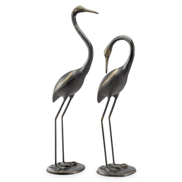 SPI Garden Watchful Waders Crane Pair Sculptures SPI 