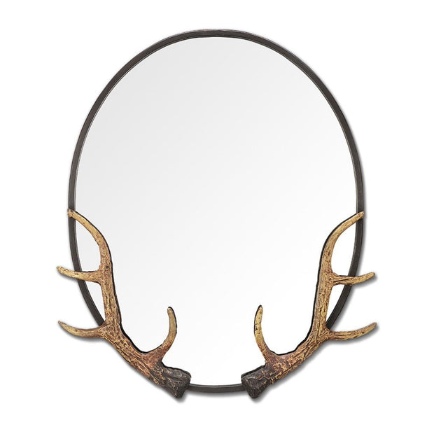 SPI Home Antler Oval Wall Mirror Wall Art SPI 