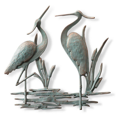 SPI Garden Double Heron Wall Plaque Wall Art SPI 