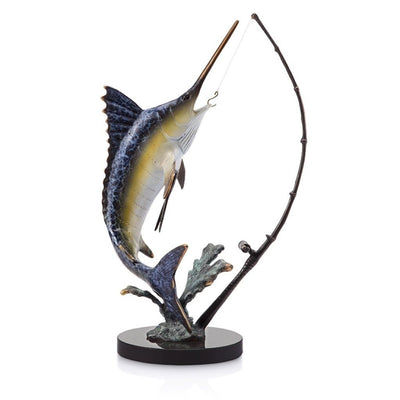 SPI Gallery Fighting Marlin with Tackle Sculpture Sculptures SPI 