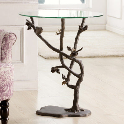 SPI Home Bird & Pinecone End Table Tables SPI 