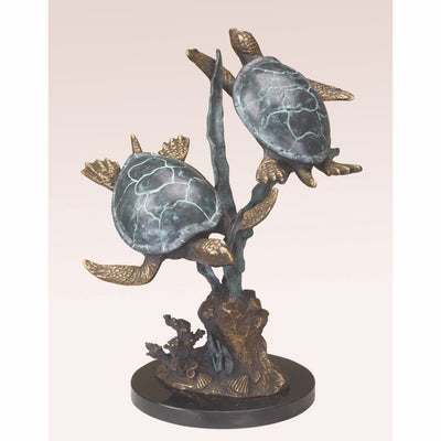 SPI Gallery Sea Turtle Duet With Seagrass Sculpture Sculptures SPI 