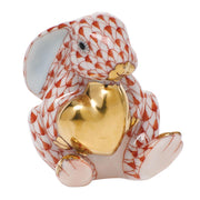 Herend Bunny W/Heart Figurines Herend Rust 