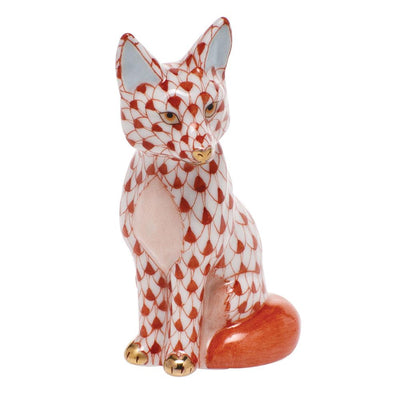 Herend Sitting Fox Figurines Herend Rust 