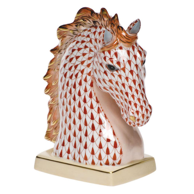 Herend Small Horse Bust Figurines Herend 