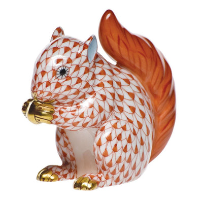 Herend Baby Squirrel Figurines Herend Rust 