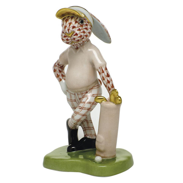 Herend Golf Bunny Figurines Herend Rust 