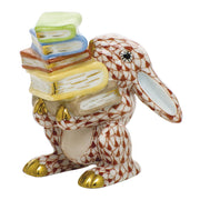 Herend Scholarly Bunny Figurines Herend Rust 