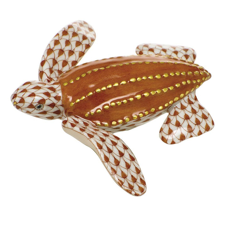 Herend Young Leatherback Turtle Figurines Herend Rust 