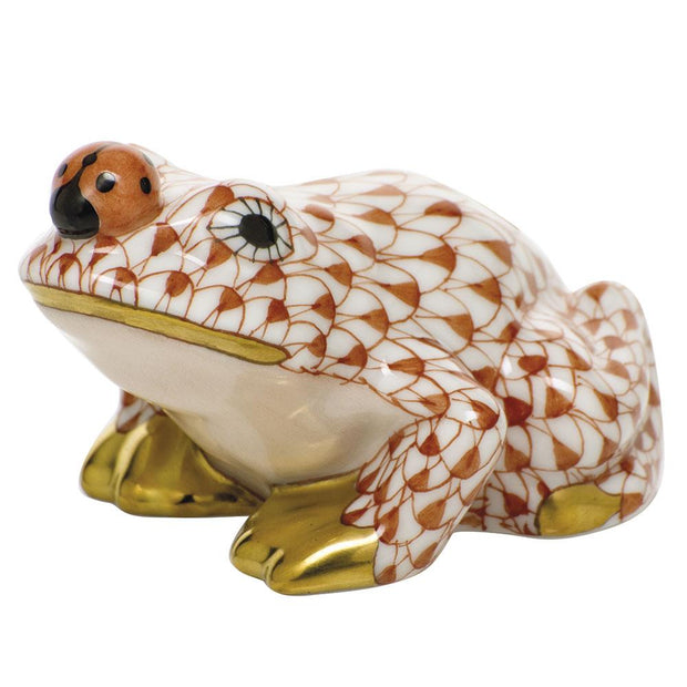 Herend Frog With Ladybug Figurines Herend Rust 