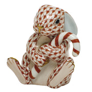 Herend Candy Cane Bunny Figurines Herend Rust 