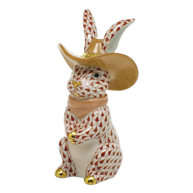 Herend Cowboy Bunny Figurines Herend Rust 