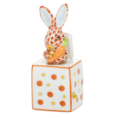Herend Jack In The Box Bunny Figurines Herend Rust 