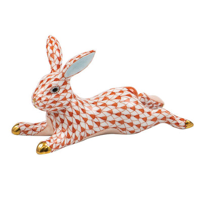 Herend Lounging Bunny Figurines Herend Rust 