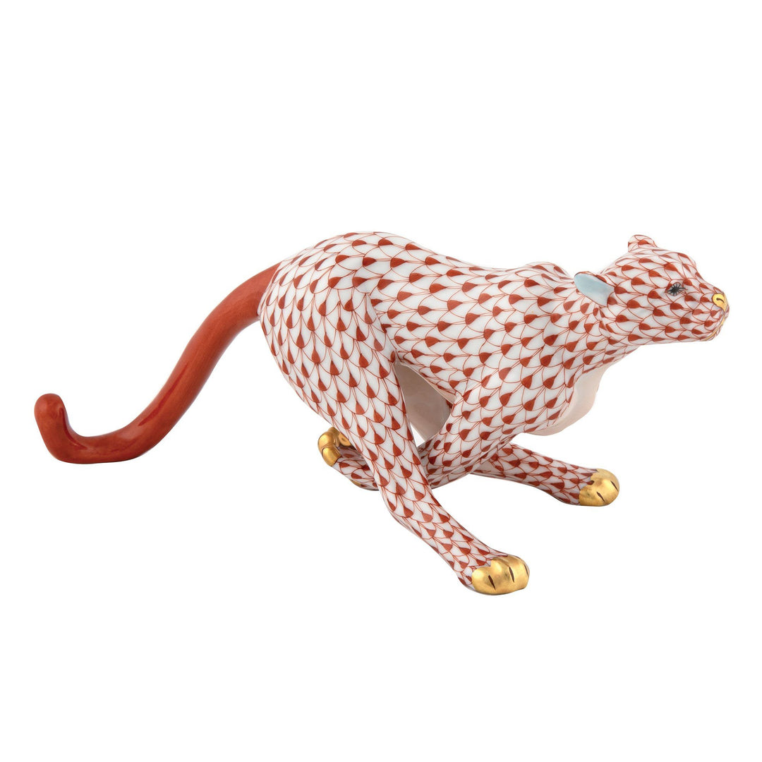 Herend Small Cheetah Figurines Herend Rust 
