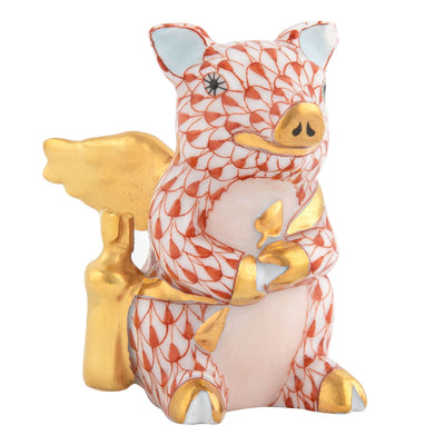 Herend Cupid Piggy Figurines Herend Rust 