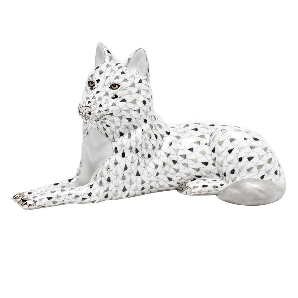 Herend Lying Wolf - Limited Edition Figurines Herend 